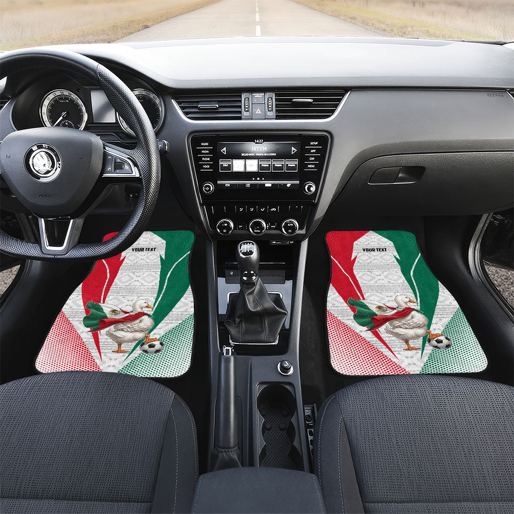 Personalized Mexico Soccer Duck Car Mats Mexican Flag Cape Soccer Ball