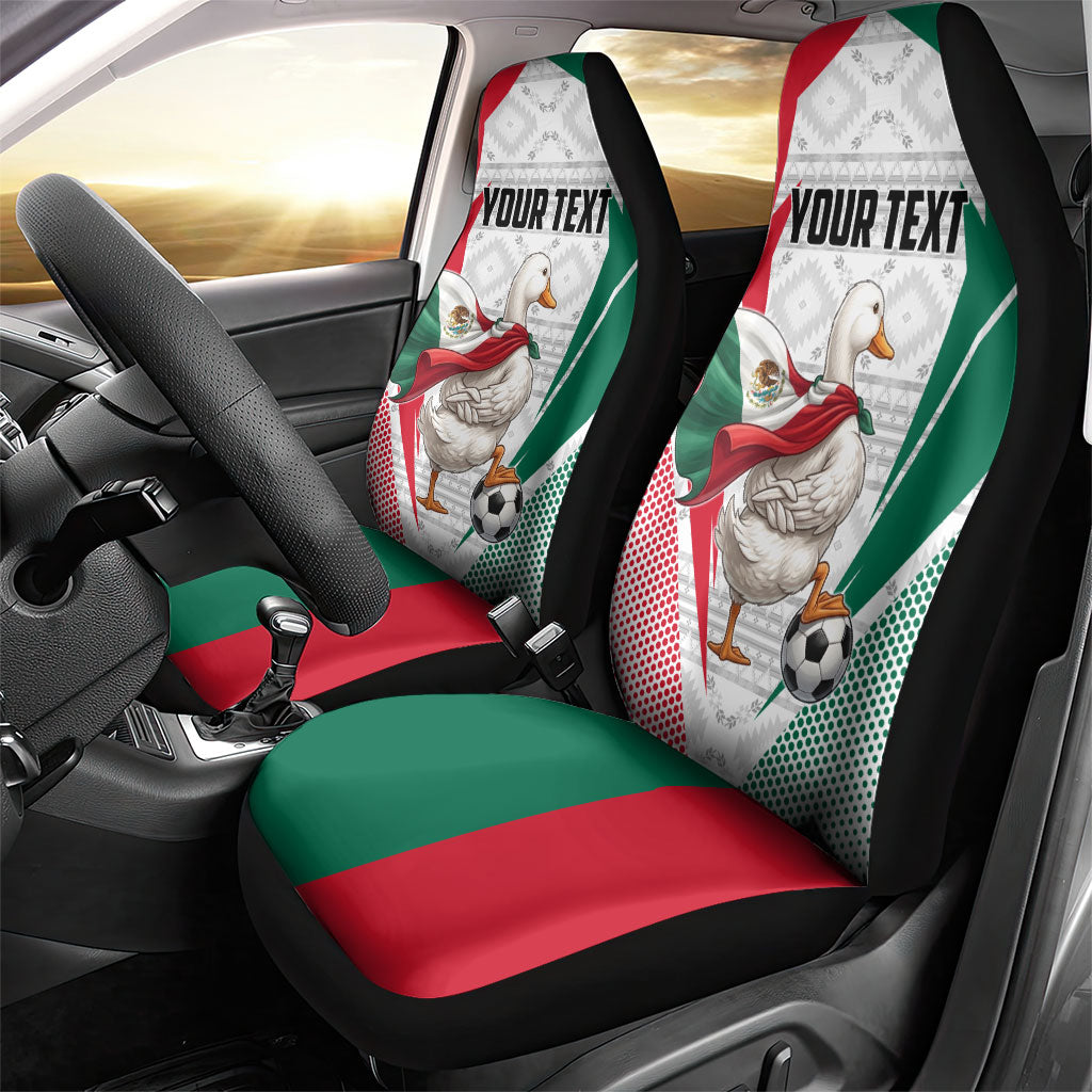 Personalized Mexico Soccer Duck Car Seat Cover Mexican Flag Cape Soccer Ball