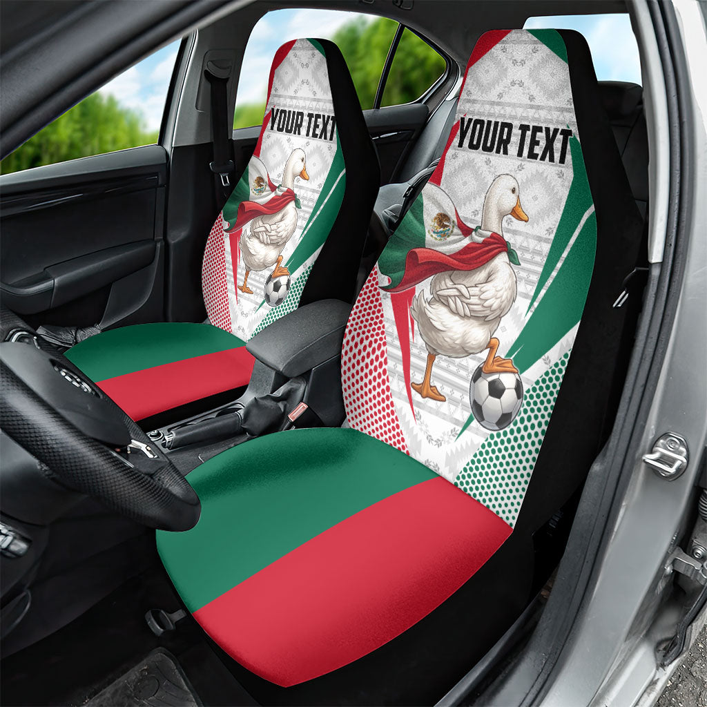 Personalized Mexico Soccer Duck Car Seat Cover Mexican Flag Cape Soccer Ball