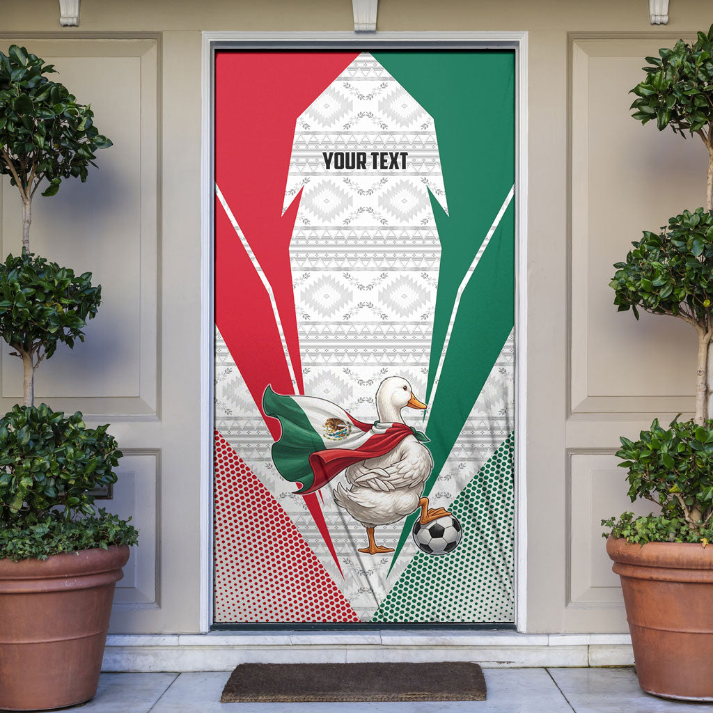 Personalized Mexico Soccer Duck Door Cover Mexican Flag Cape Soccer Ball
