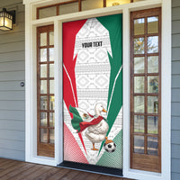 Personalized Mexico Soccer Duck Door Cover Mexican Flag Cape Soccer Ball