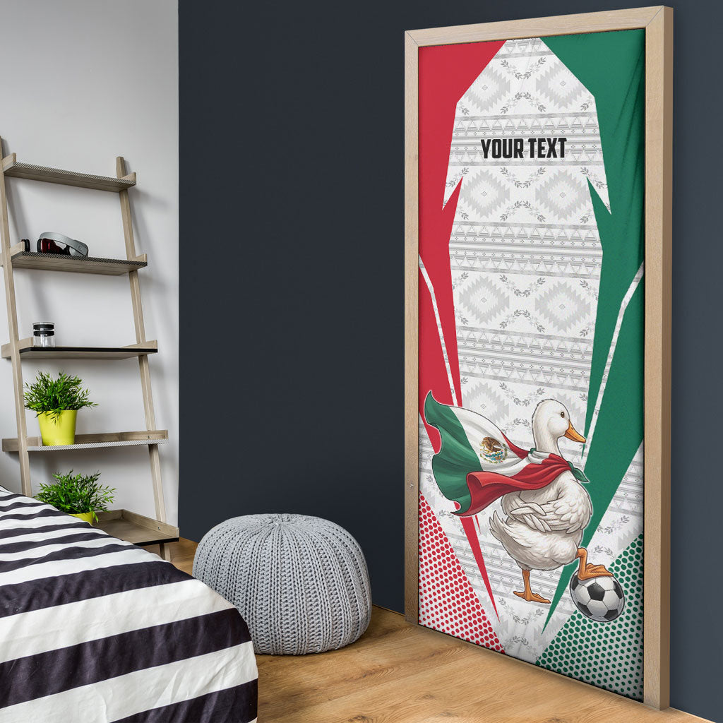 Personalized Mexico Soccer Duck Door Cover Mexican Flag Cape Soccer Ball