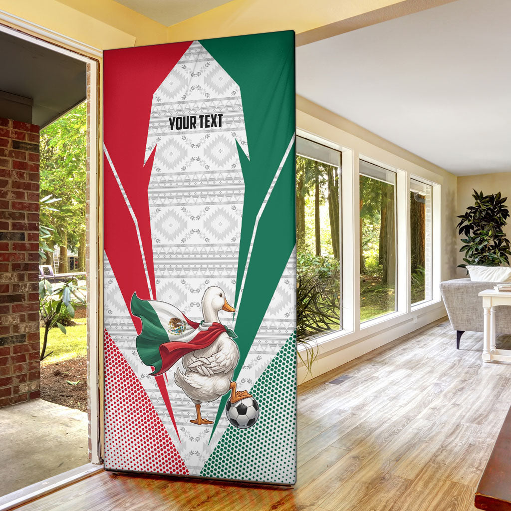 Personalized Mexico Soccer Duck Door Cover Mexican Flag Cape Soccer Ball