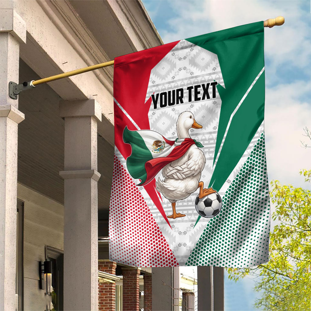 Personalized Mexico Soccer Duck Garden Flag Mexican Flag Cape Soccer Ball