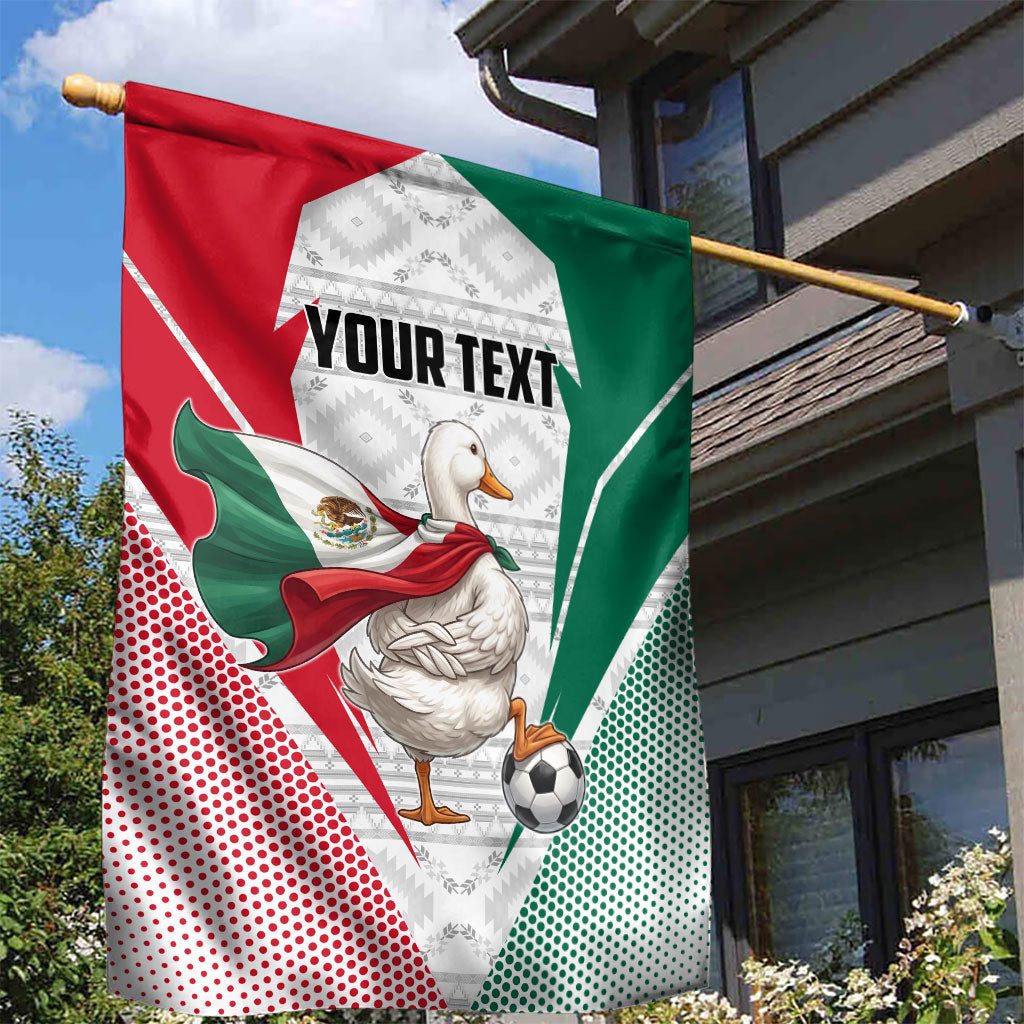 Personalized Mexico Soccer Duck Garden Flag Mexican Flag Cape Soccer Ball