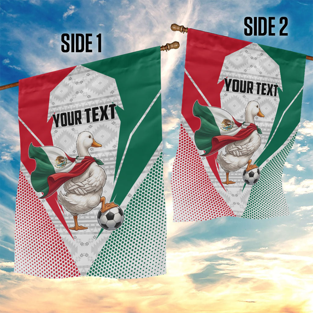 Personalized Mexico Soccer Duck Garden Flag Mexican Flag Cape Soccer Ball