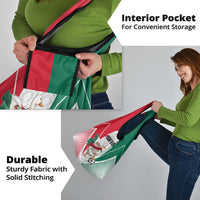 Personalized Mexico Soccer Duck Grocery Bag Mexican Flag Cape Soccer Ball