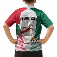 Personalized Mexico Soccer Duck Hawaiian Shirt Mexican Flag Cape Soccer Ball