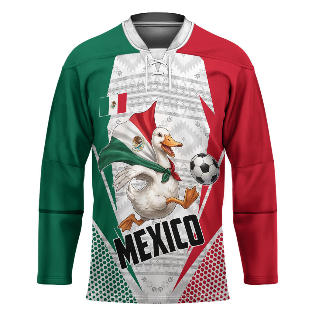 Personalized Mexico Soccer Duck Hockey Jersey Mexican Flag Cape Soccer Ball
