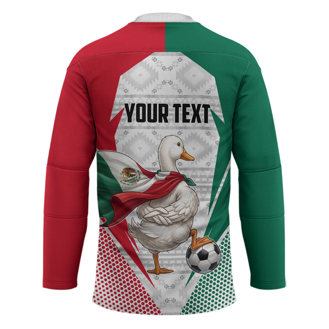 Personalized Mexico Soccer Duck Hockey Jersey Mexican Flag Cape Soccer Ball
