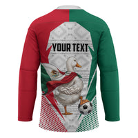 Personalized Mexico Soccer Duck Hockey Jersey Mexican Flag Cape Soccer Ball