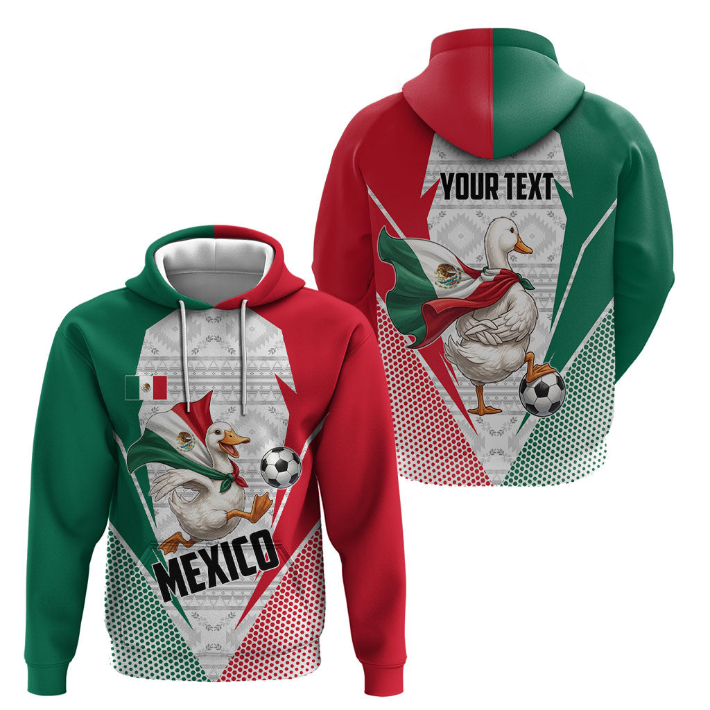 Personalized Mexico Soccer Duck Hoodie Mexican Flag Cape Soccer Ball