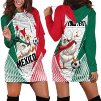 Personalized Mexico Soccer Duck Hoodie Dress Mexican Flag Cape Soccer Ball