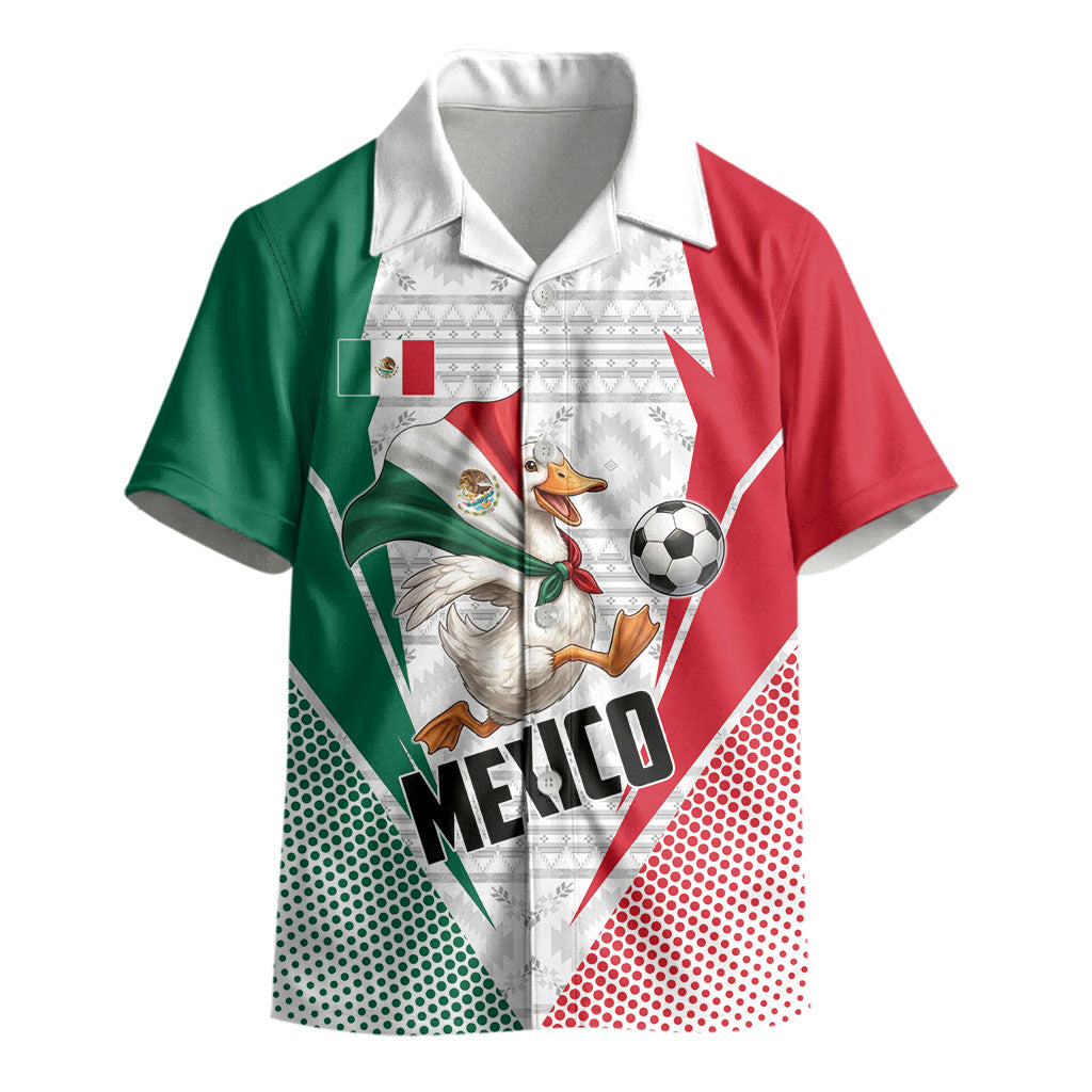 Personalized Mexico Soccer Duck Kid Hawaiian Shirt Mexican Flag Cape Soccer Ball