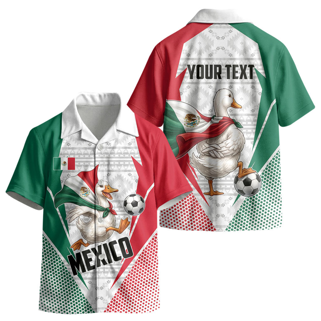 Personalized Mexico Soccer Duck Kid Hawaiian Shirt Mexican Flag Cape Soccer Ball