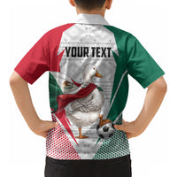 Personalized Mexico Soccer Duck Kid Hawaiian Shirt Mexican Flag Cape Soccer Ball