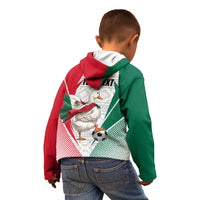 Personalized Mexico Soccer Duck Kid Hoodie Mexican Flag Cape Soccer Ball