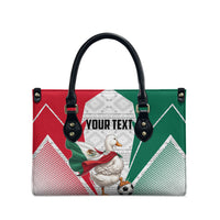 Personalized Mexico Soccer Duck Leather Bag Mexican Flag Cape Soccer Ball