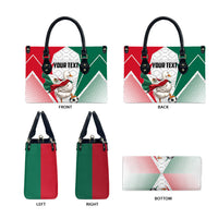 Personalized Mexico Soccer Duck Leather Bag Mexican Flag Cape Soccer Ball