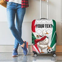 Personalized Mexico Soccer Duck Luggage Cover Mexican Flag Cape Soccer Ball