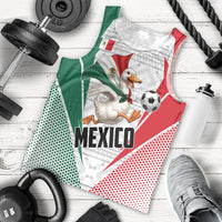 Personalized Mexico Soccer Duck Men Tank Top Mexican Flag Cape Soccer Ball