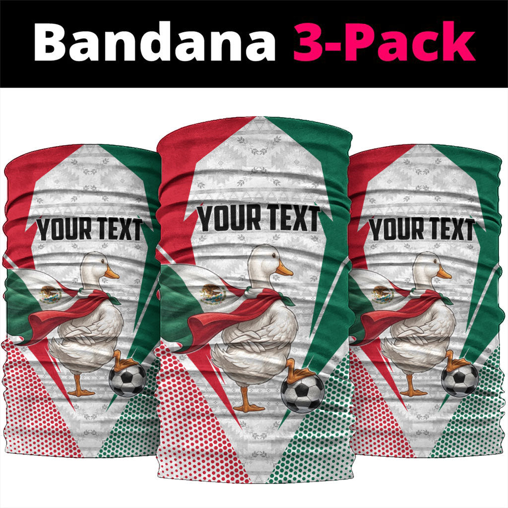 Personalized Mexico Soccer Duck Neck Gaiter Mexican Flag Cape Soccer Ball
