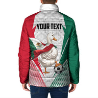 Personalized Mexico Soccer Duck Padded Jacket Mexican Flag Cape Soccer Ball