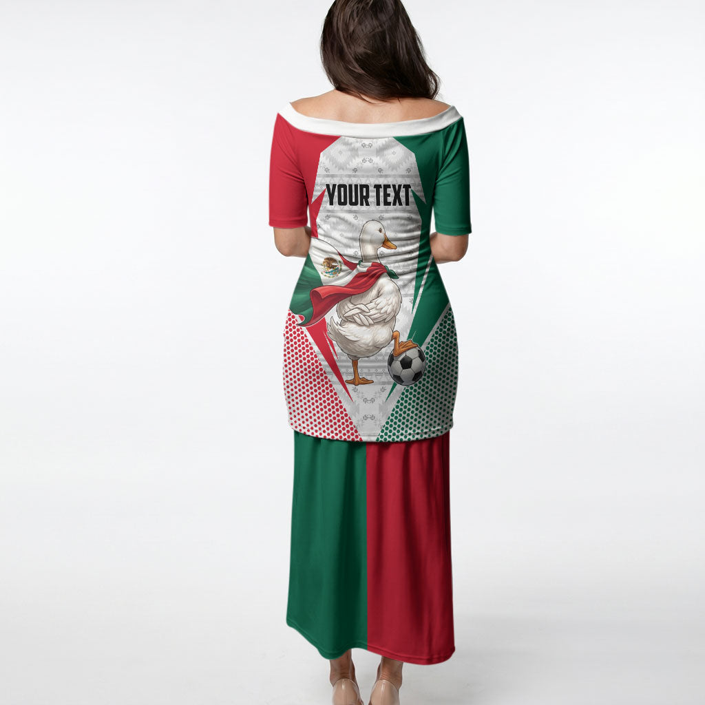 Personalized Mexico Soccer Duck Puletasi Mexican Flag Cape Soccer Ball