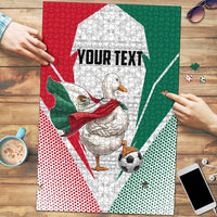 Personalized Mexico Soccer Duck Puzzle Mexican Flag Cape Soccer Ball
