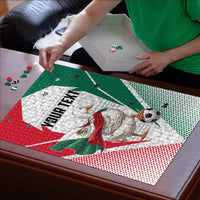 Personalized Mexico Soccer Duck Puzzle Mexican Flag Cape Soccer Ball