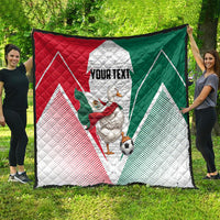 Personalized Mexico Soccer Duck Quilt Mexican Flag Cape Soccer Ball