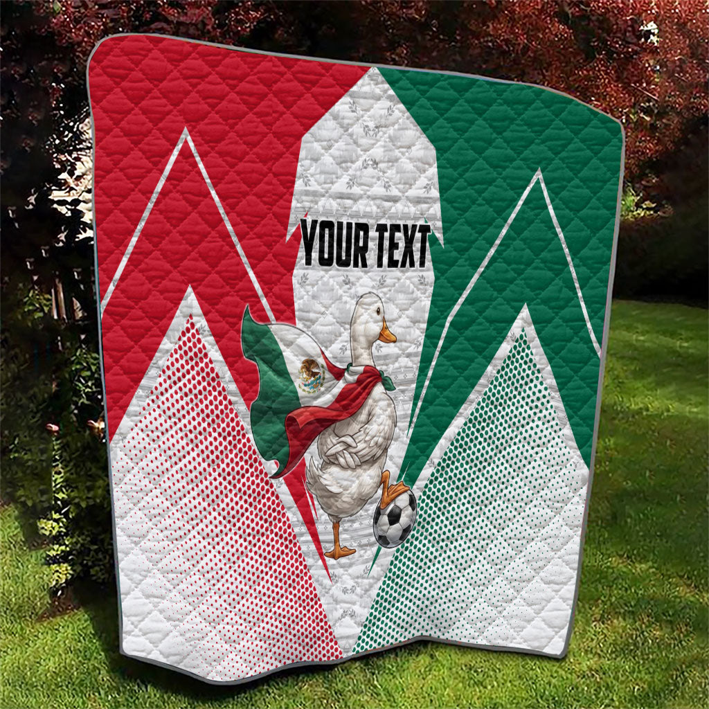 Personalized Mexico Soccer Duck Quilt Mexican Flag Cape Soccer Ball