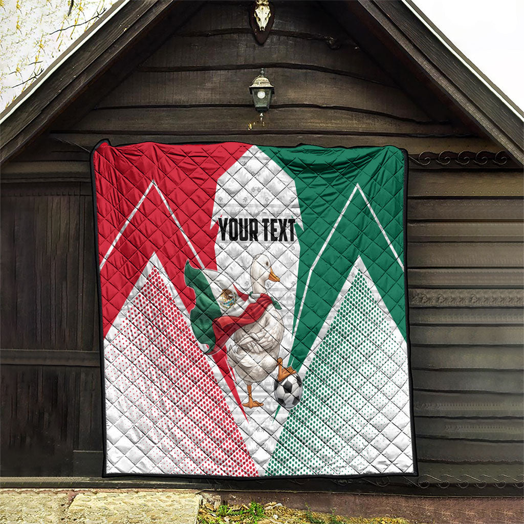 Personalized Mexico Soccer Duck Quilt Mexican Flag Cape Soccer Ball