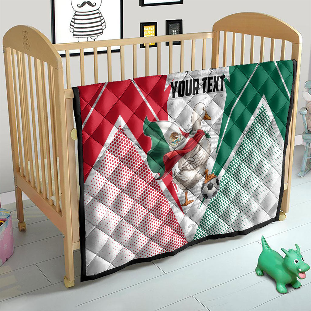 Personalized Mexico Soccer Duck Quilt Mexican Flag Cape Soccer Ball