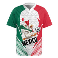 Personalized Mexico Soccer Duck Rugby Jersey Mexican Flag Cape Soccer Ball