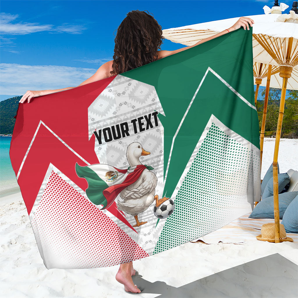 Personalized Mexico Soccer Duck Sarong Mexican Flag Cape Soccer Ball