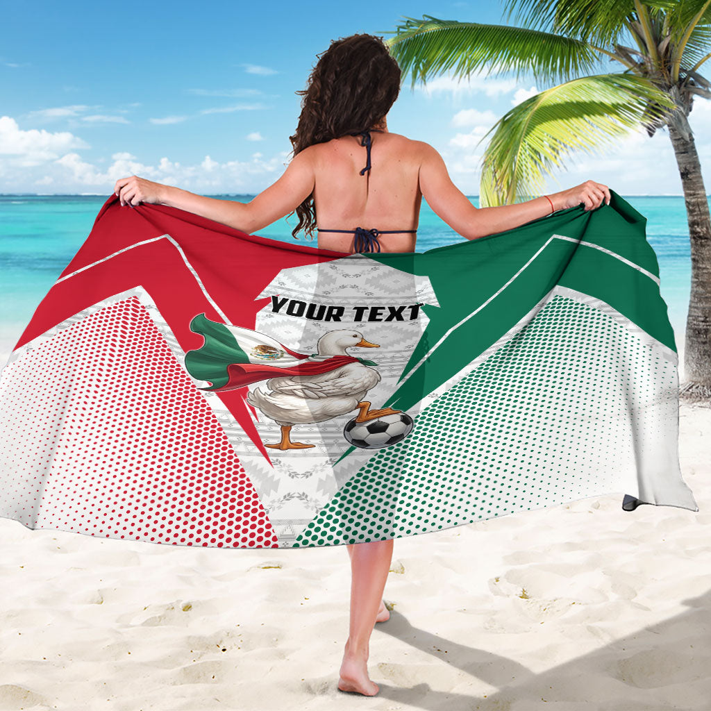 Personalized Mexico Soccer Duck Sarong Mexican Flag Cape Soccer Ball
