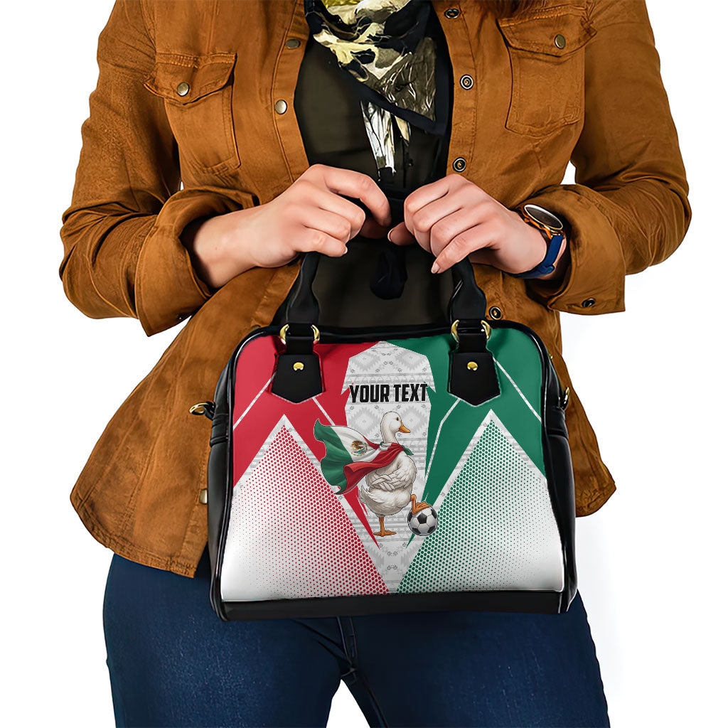 Personalized Mexico Soccer Duck Shoulder Handbag Mexican Flag Cape Soccer Ball