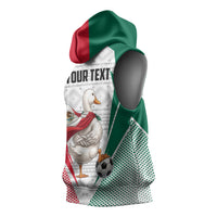 Personalized Mexico Soccer Duck Sleeveless Hoodie Mexican Flag Cape Soccer Ball