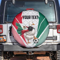 Personalized Mexico Soccer Duck Spare Tire Cover Mexican Flag Cape Soccer Ball