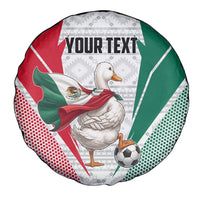 Personalized Mexico Soccer Duck Spare Tire Cover Mexican Flag Cape Soccer Ball