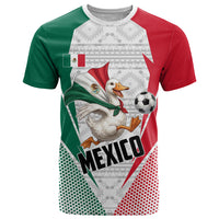 Personalized Mexico Soccer Duck T Shirt Mexican Flag Cape Soccer Ball