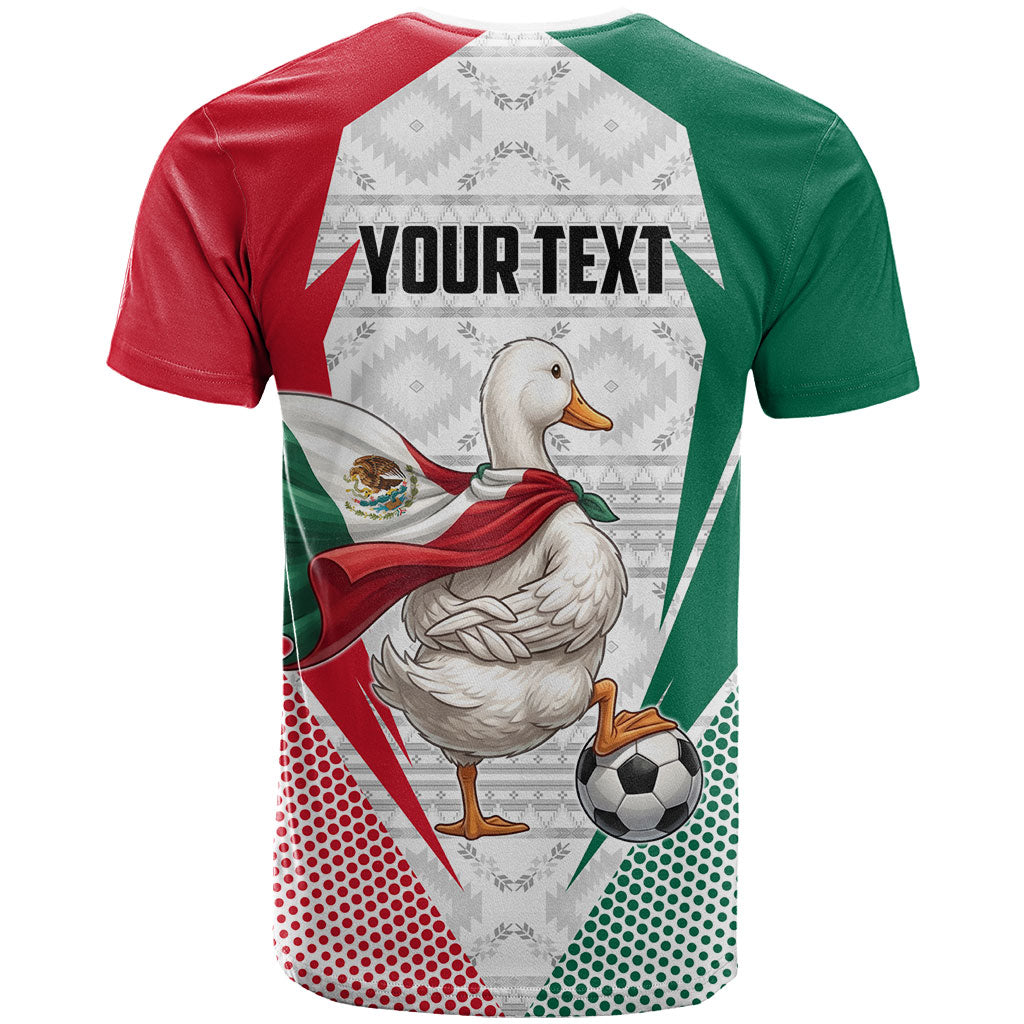 Personalized Mexico Soccer Duck T Shirt Mexican Flag Cape Soccer Ball
