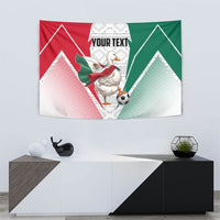 Personalized Mexico Soccer Duck Tapestry Mexican Flag Cape Soccer Ball