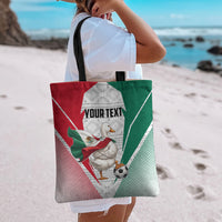 Personalized Mexico Soccer Duck Tote Bag Mexican Flag Cape Soccer Ball