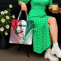 Personalized Mexico Soccer Duck Tote Bag Mexican Flag Cape Soccer Ball