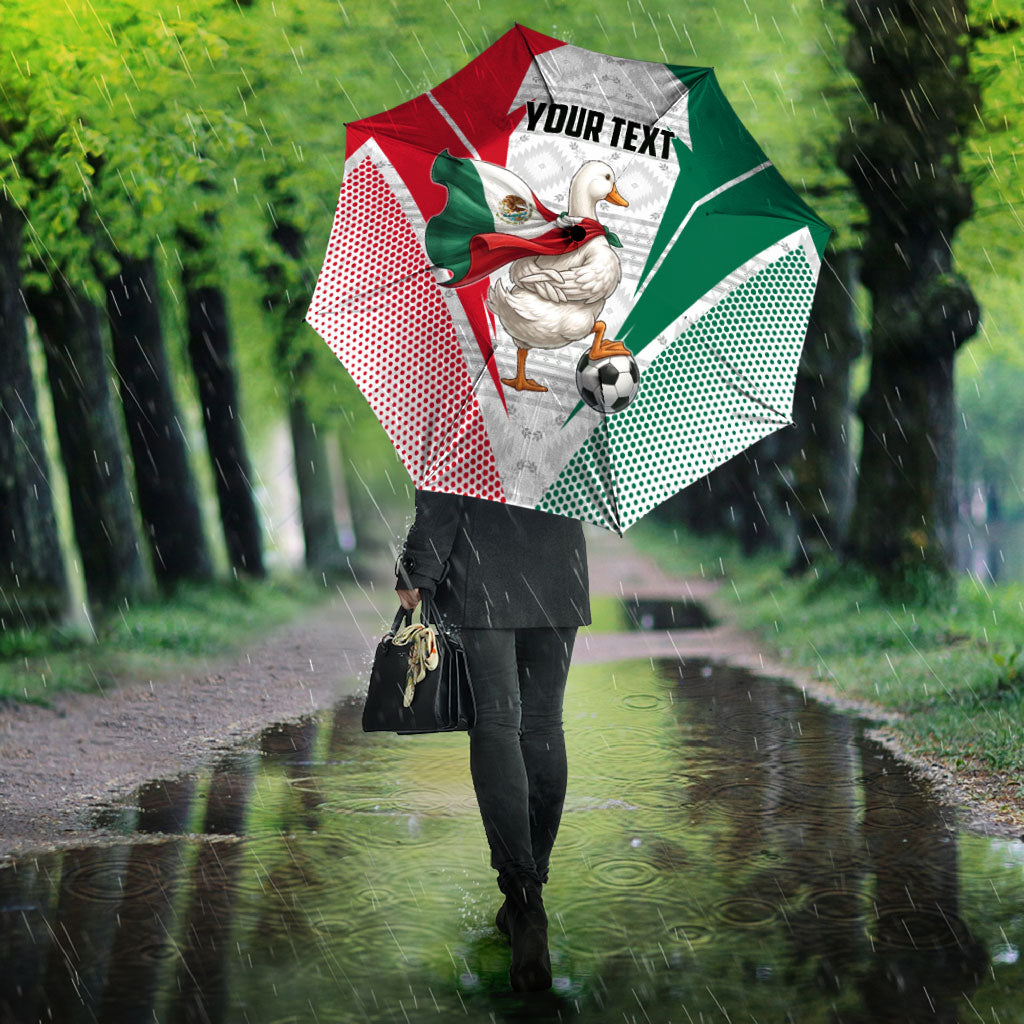 Personalized Mexico Soccer Duck Umbrella Mexican Flag Cape Soccer Ball