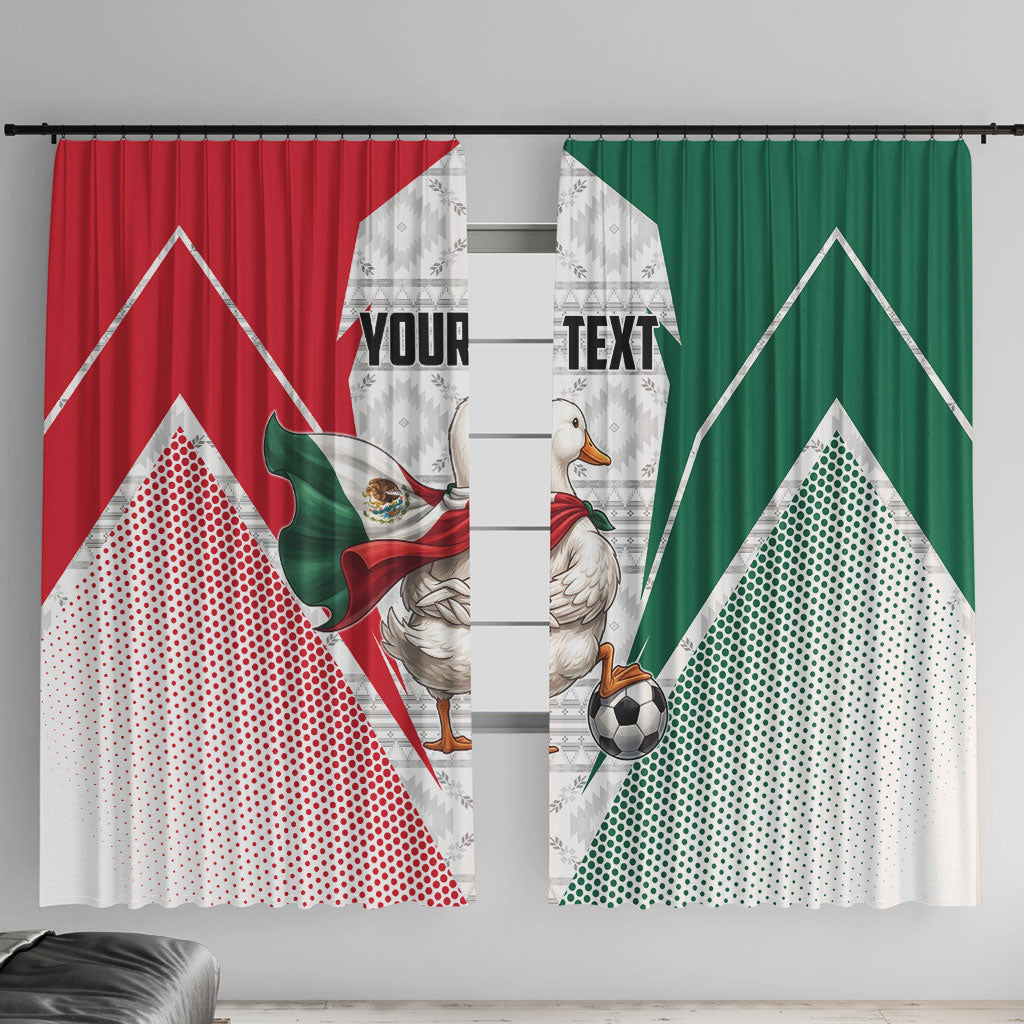 Personalized Mexico Soccer Duck Window Curtain Mexican Flag Cape Soccer Ball