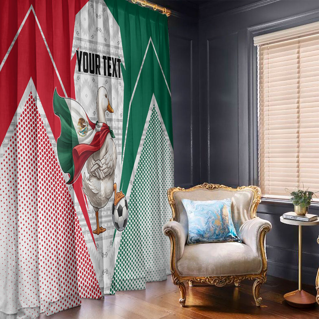 Personalized Mexico Soccer Duck Window Curtain Mexican Flag Cape Soccer Ball
