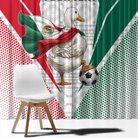 Personalized Mexico Soccer Duck Window Curtain Mexican Flag Cape Soccer Ball